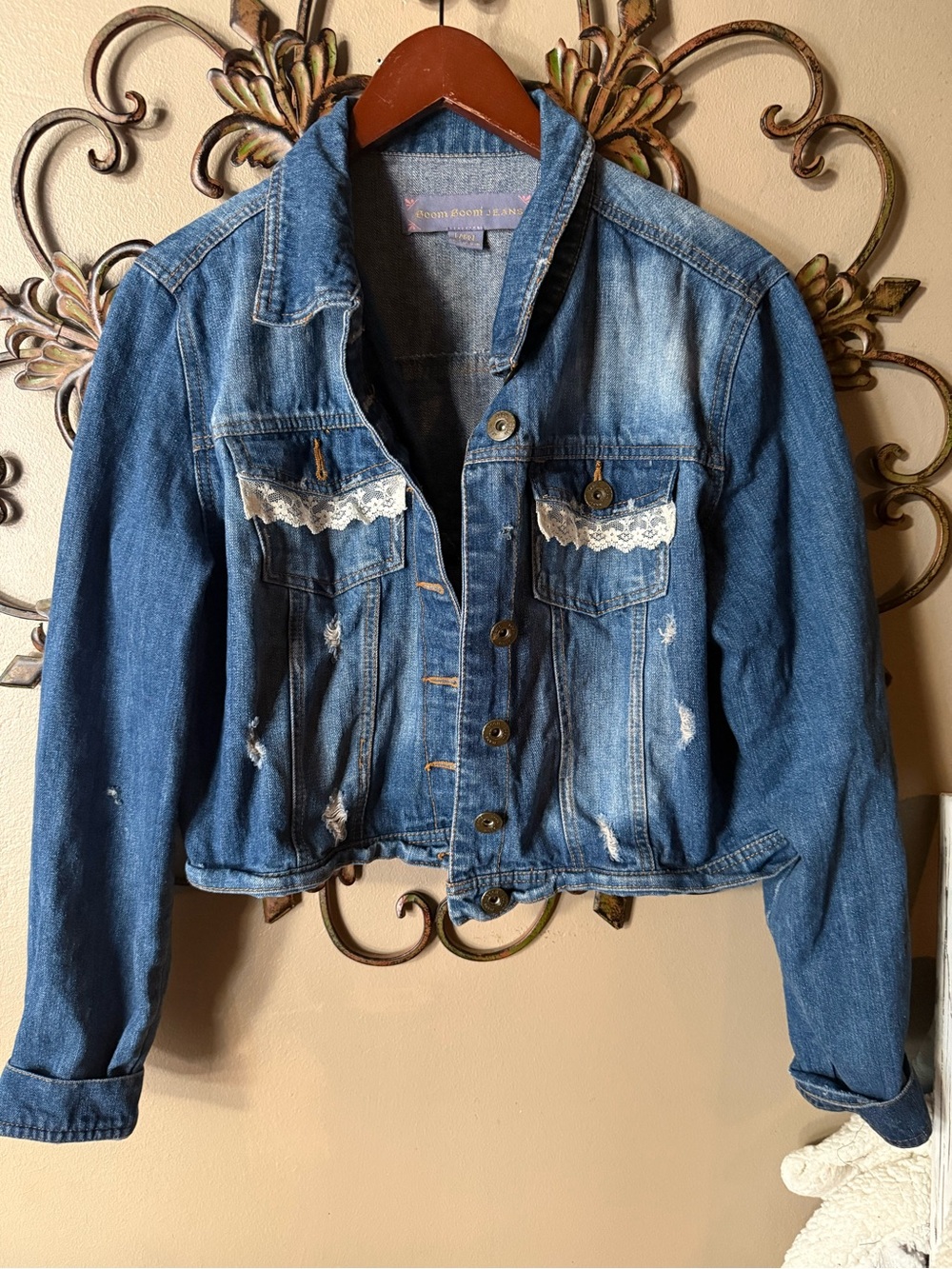 Vintage Lace Boom Boom Jeans Denim Jacket